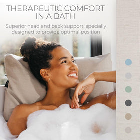 BADESOFA Luxury Bath Pillow S side view showing non-slip base for steady soaking.