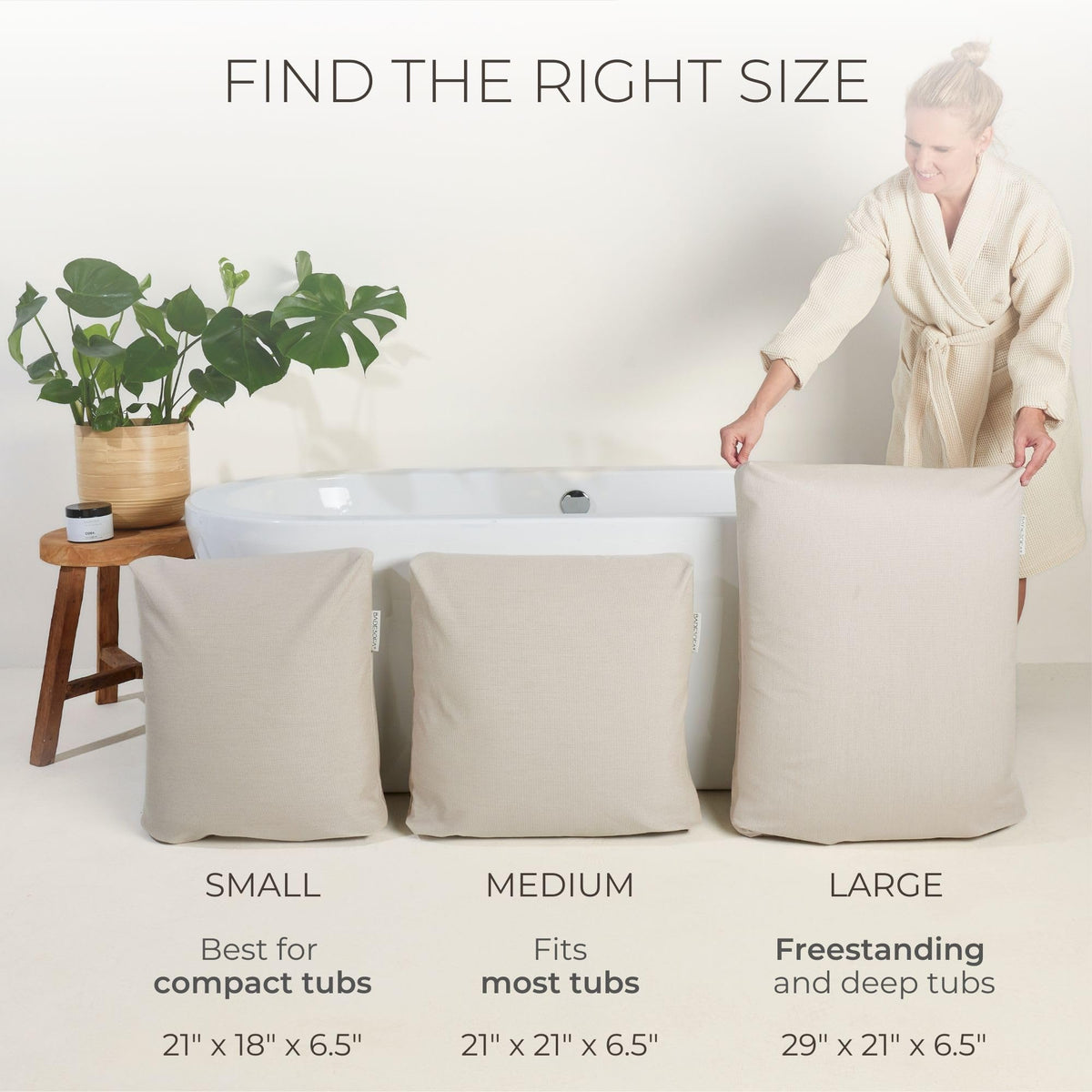 BADESOFA Luxury Bath Pillow S versatile use for daily spa-like comfort.