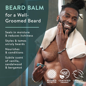 Badger beard oil texture drop highlights fast absorption and lightweight hydration