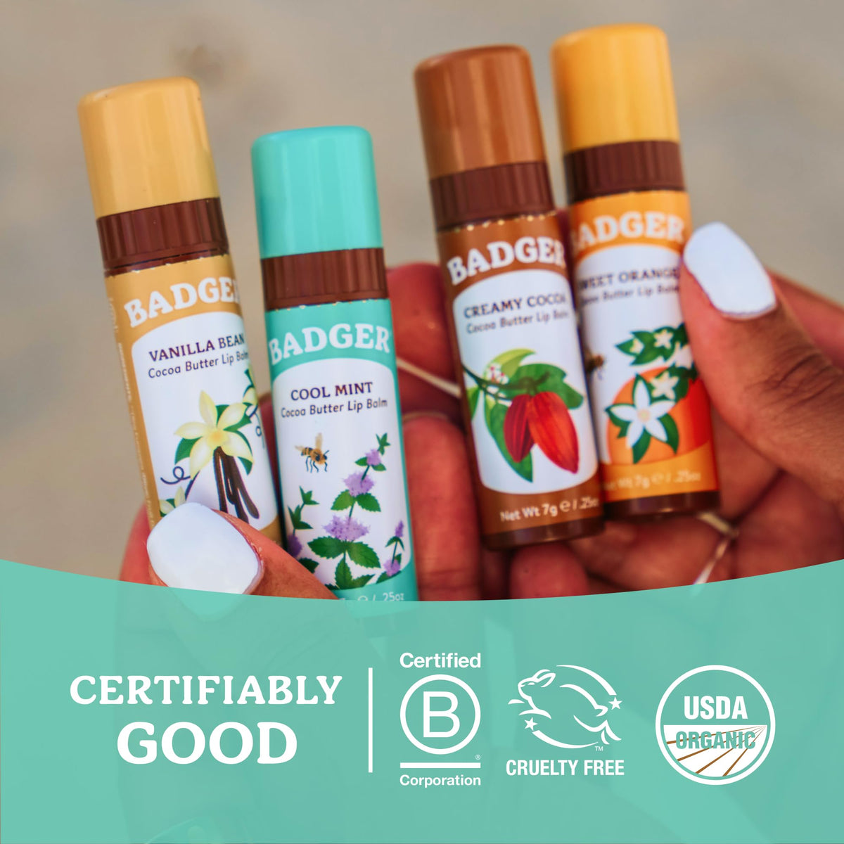 Badger family owned brand logo reflects handmade care and values