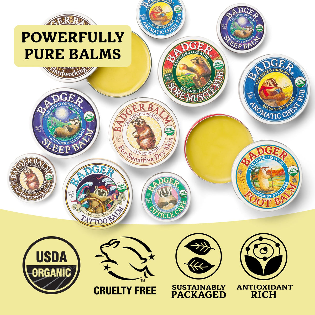 Badger cuticle cream fast-absorbing finish leaves no greasy residue.