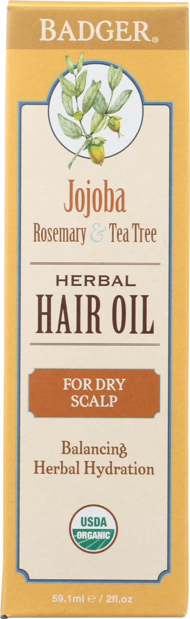 Badger Jojoba Hair Oil bottle pump for easy, mess-free scalp hydration