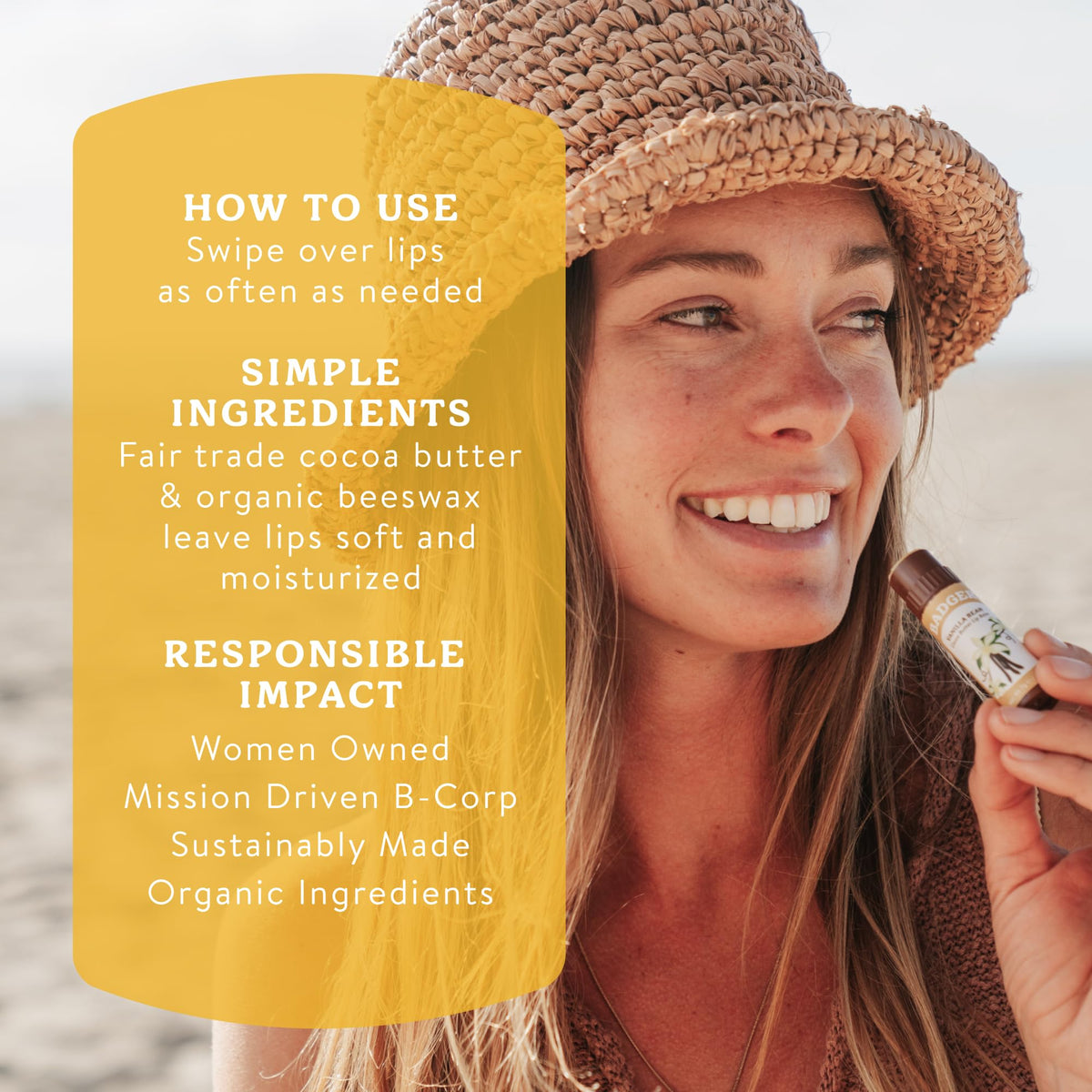 Badger lip balm used on cuticles for hydrated edges.