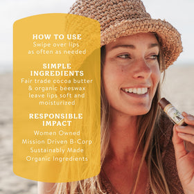 Badger lip balm used on cuticles for hydrated edges.