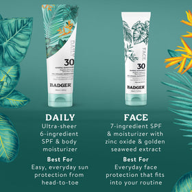 Badger facial sunscreen with Vitamin E and seaweed extract