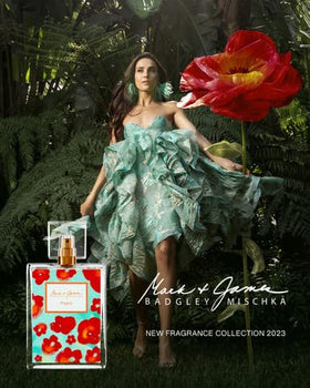 Badgley Mischka Poppy amber base, warm lasting impression.