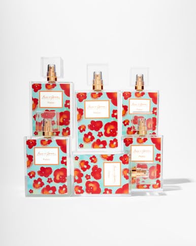 Badgley Mischka Poppy rose top note visual, fresh opening.