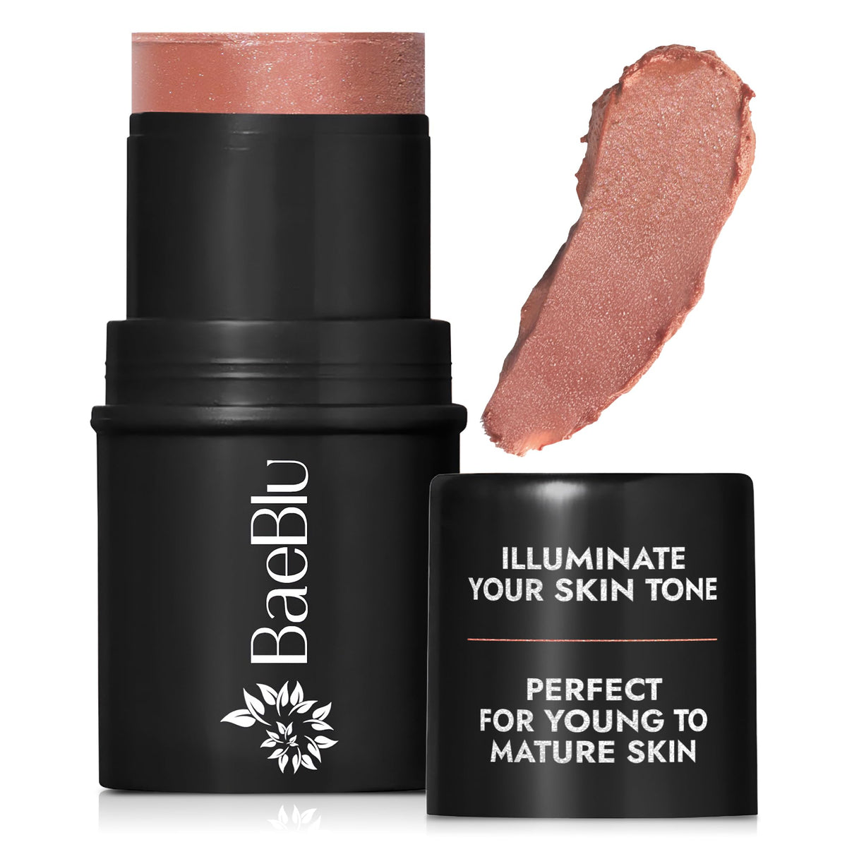 BaeBlu Sangria 3-in-1 tube packaging showing convenient all-in-one makeup solution.