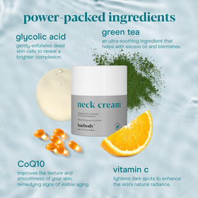 Baebody neck cream glycolic exfoliation improves upper skin texture