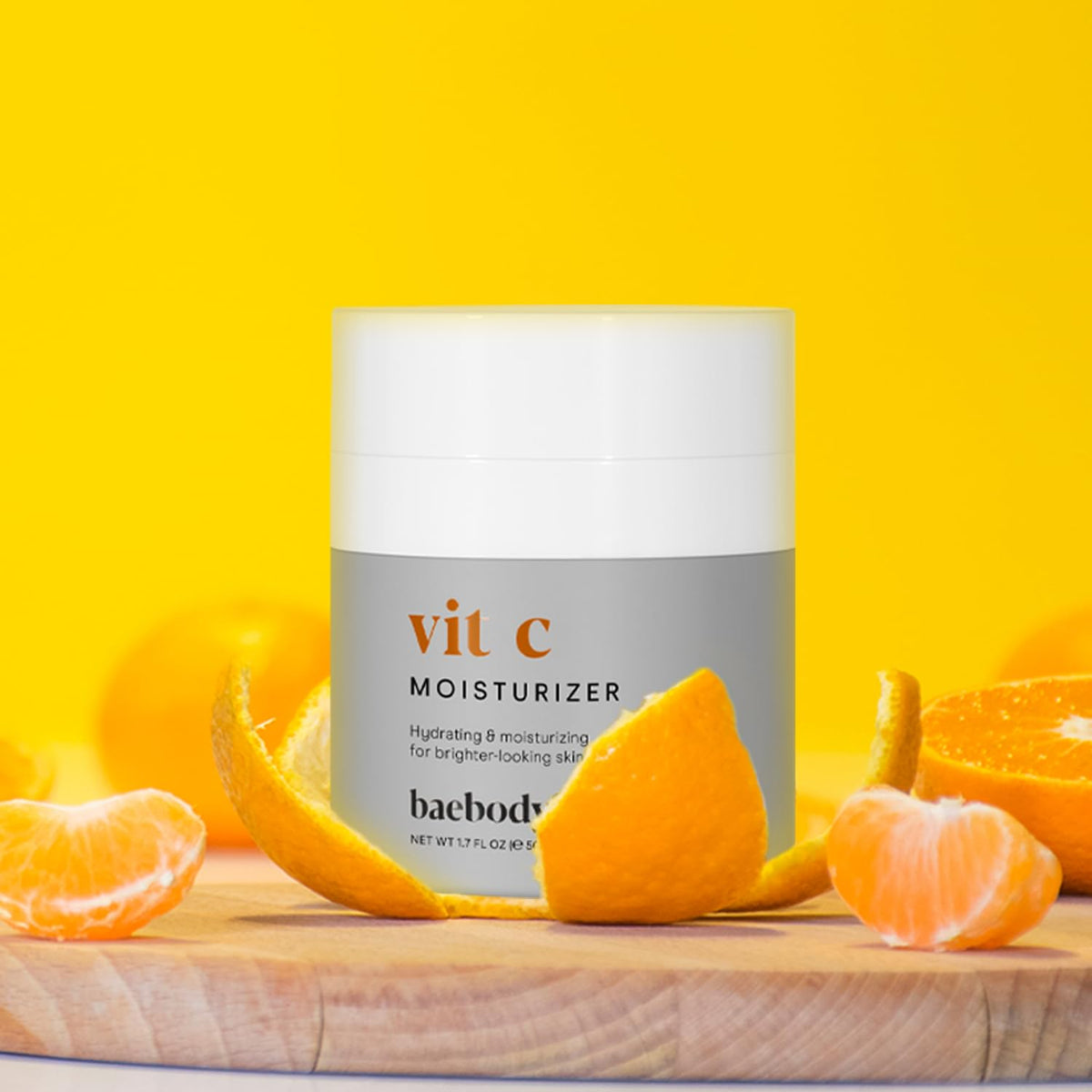Baebody Vitamin C close-up highlights sun-spot brightening potential.