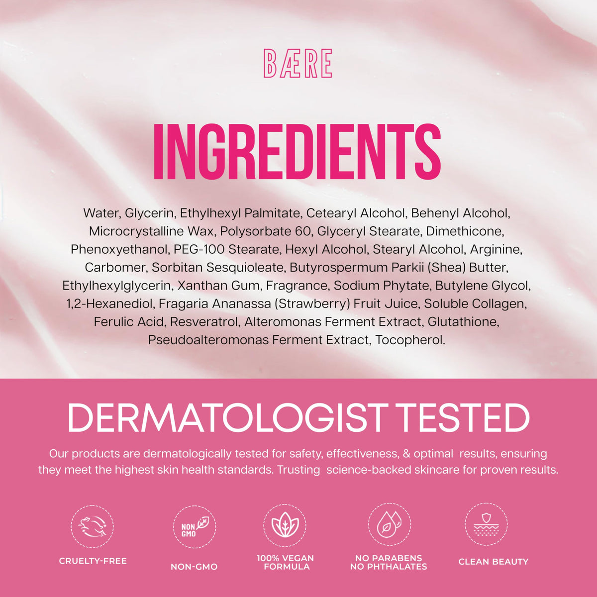 Baere Collagen Strawberry Milk Body Butter fragrance with gentle strawberry scent