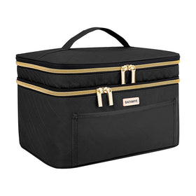 BAFAMYE travel makeup bag main compartment offers organized space for cosmetics on the go.