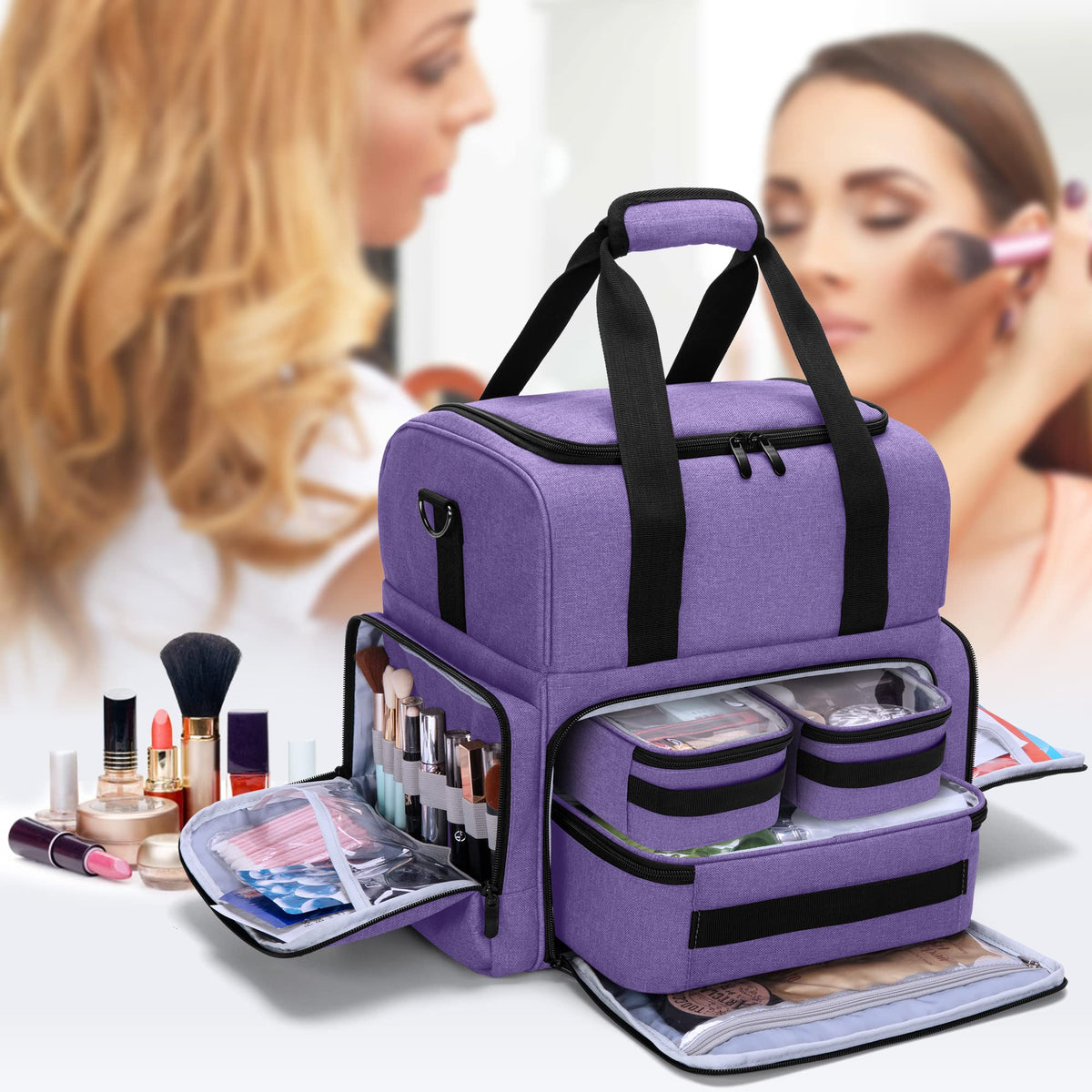BAFASO bag attached securely to a suitcase for hands-free travel