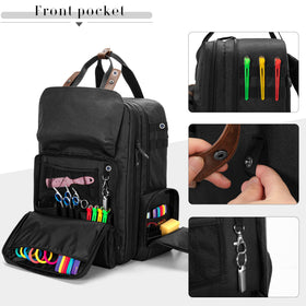 BAFASO barber case clippers area neatly holds wireless and corded devices.