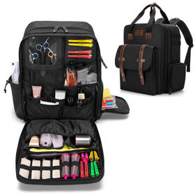 BAFASO barber case front compartments organize shears and tools for quick access.