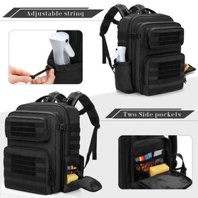 Front zipper pockets for small tools and guards in BAFASO case