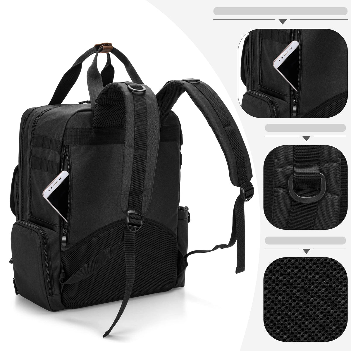 BAFASO barber case laptop sleeve accommodates a 15.6-inch laptop.