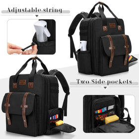 BAFASO barber case main compartment fits large tools like hairdryer.