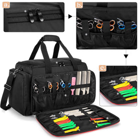 BAFASO bag back pocket provides extra space for cape or accessories