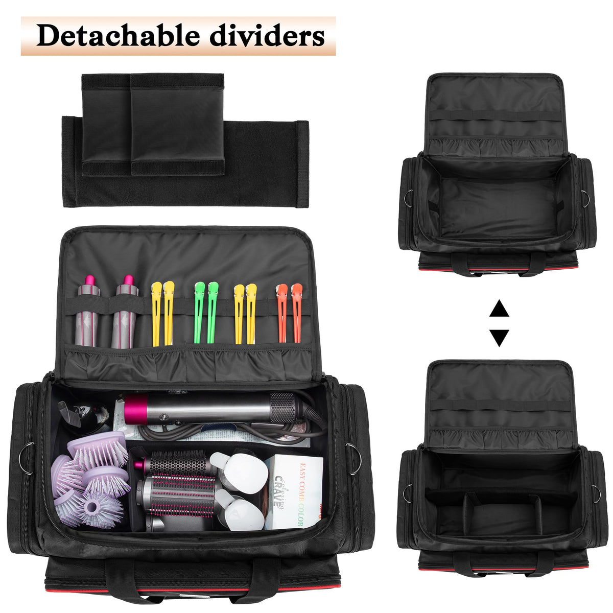 BAFASO bag side pocket with mesh pouches holds clippers and small items