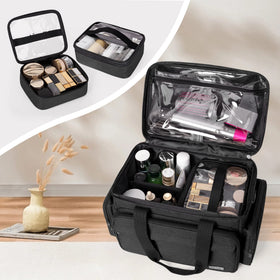 BAFASO large makeup bag detachable dividers for customizable storage
