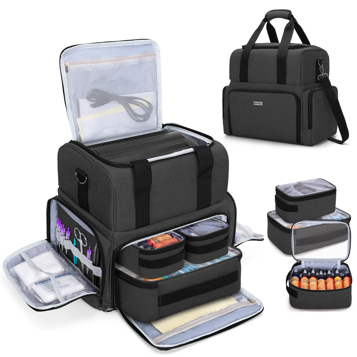 BAFASO large tattoo case top handle for easy transport and travel