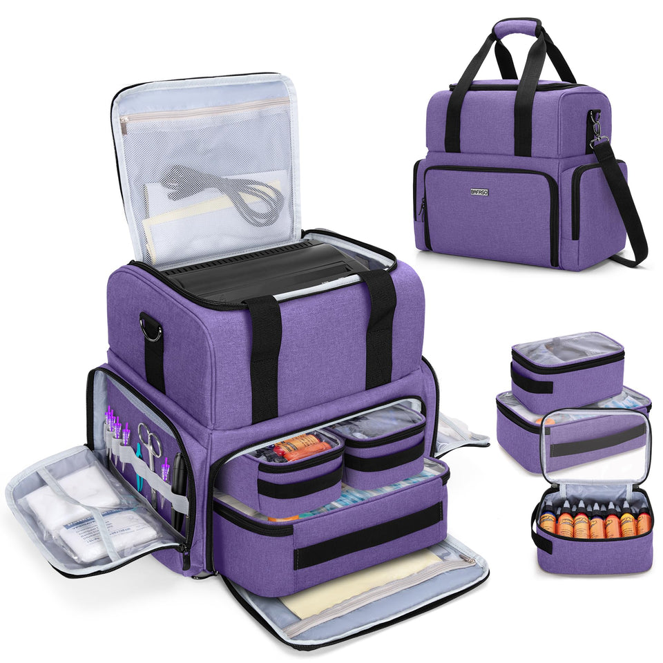 BAFASO large tattoo case upper compartment fits a stencil printer securely for travel