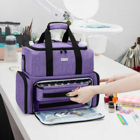 BAFASO nail polish organizer with shoulder strap and handles for easy carrying