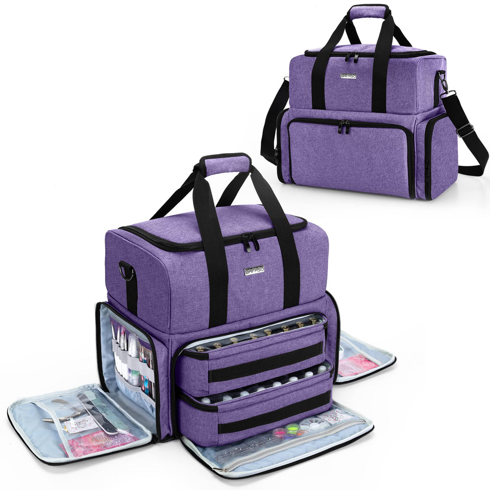 BAFASO nail polish organizer closed front view for secure travel-ready storage