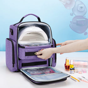 BAFASO Nail Polish Organizer closed form for easy travel.