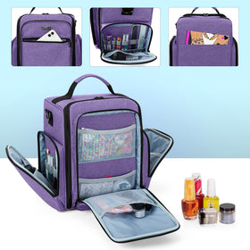 BAFASO Nail Polish Organizer two removable cases maximize bottle capacity.