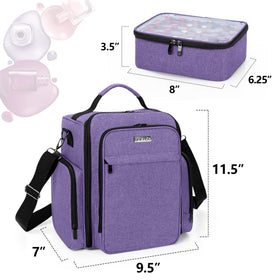 BAFASO Nail Polish Organizer side pockets keep brushes and tools secure.