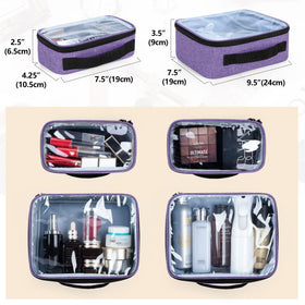BAFASO purple makeup bag removable pouches demonstrate quick-access organization