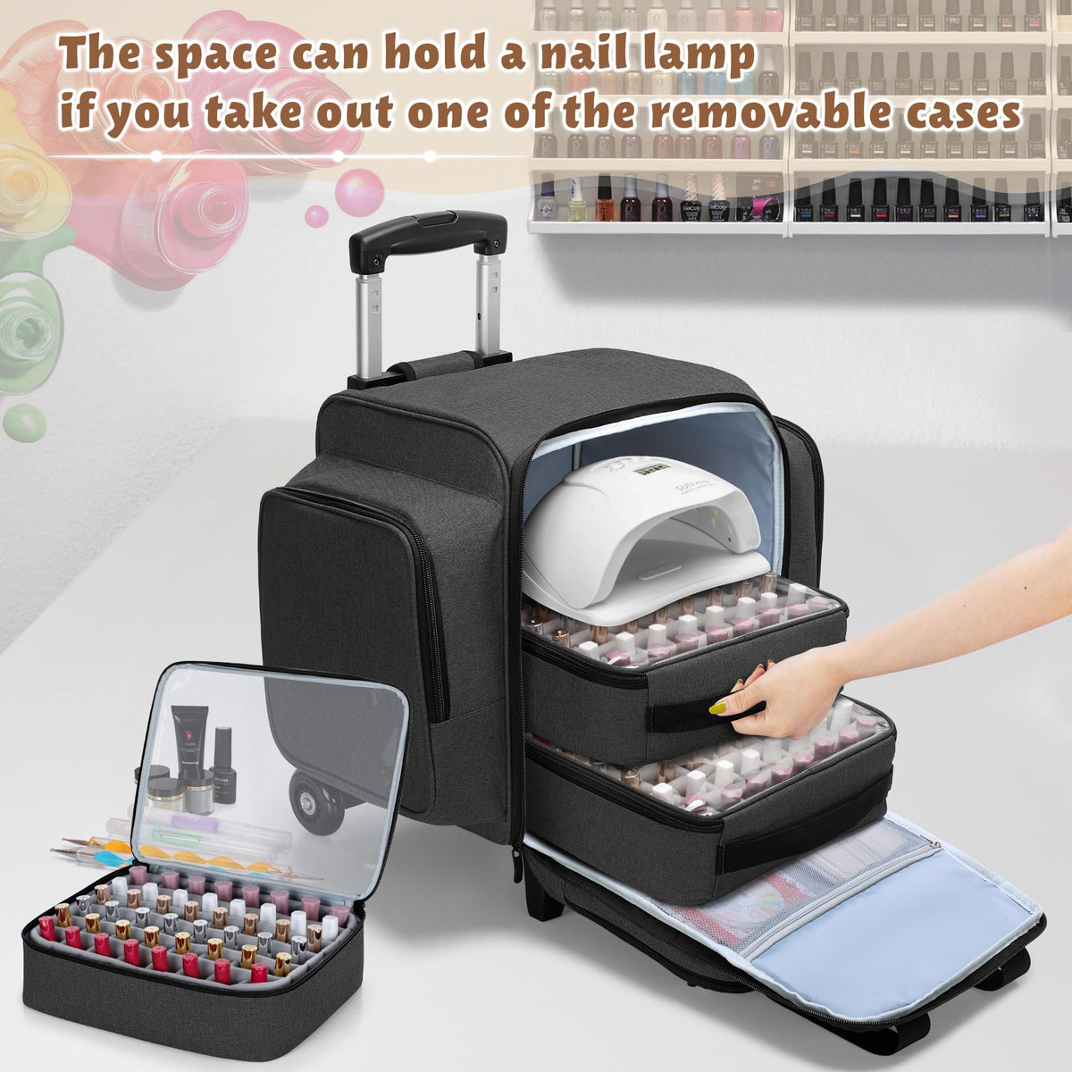 BAFASO layout demonstrating 144-bottle capacity across cases