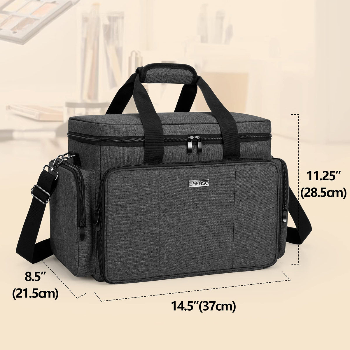 BAFASO adjustable shoulder strap enables comfortable carry and hands-free travel.