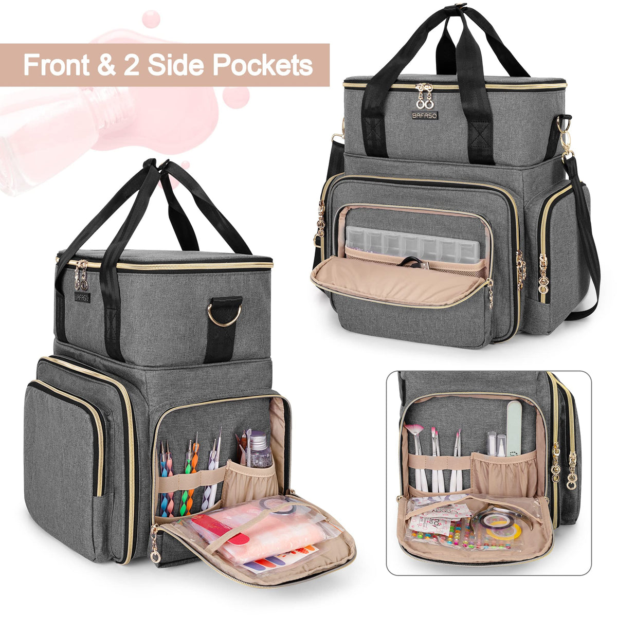 BAFASO adjustable strap and suitcase-sleeve enable easy transport during travel.