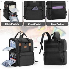 BAFASO tattoo backpack back pocket fits an iPad for on-the-go reference