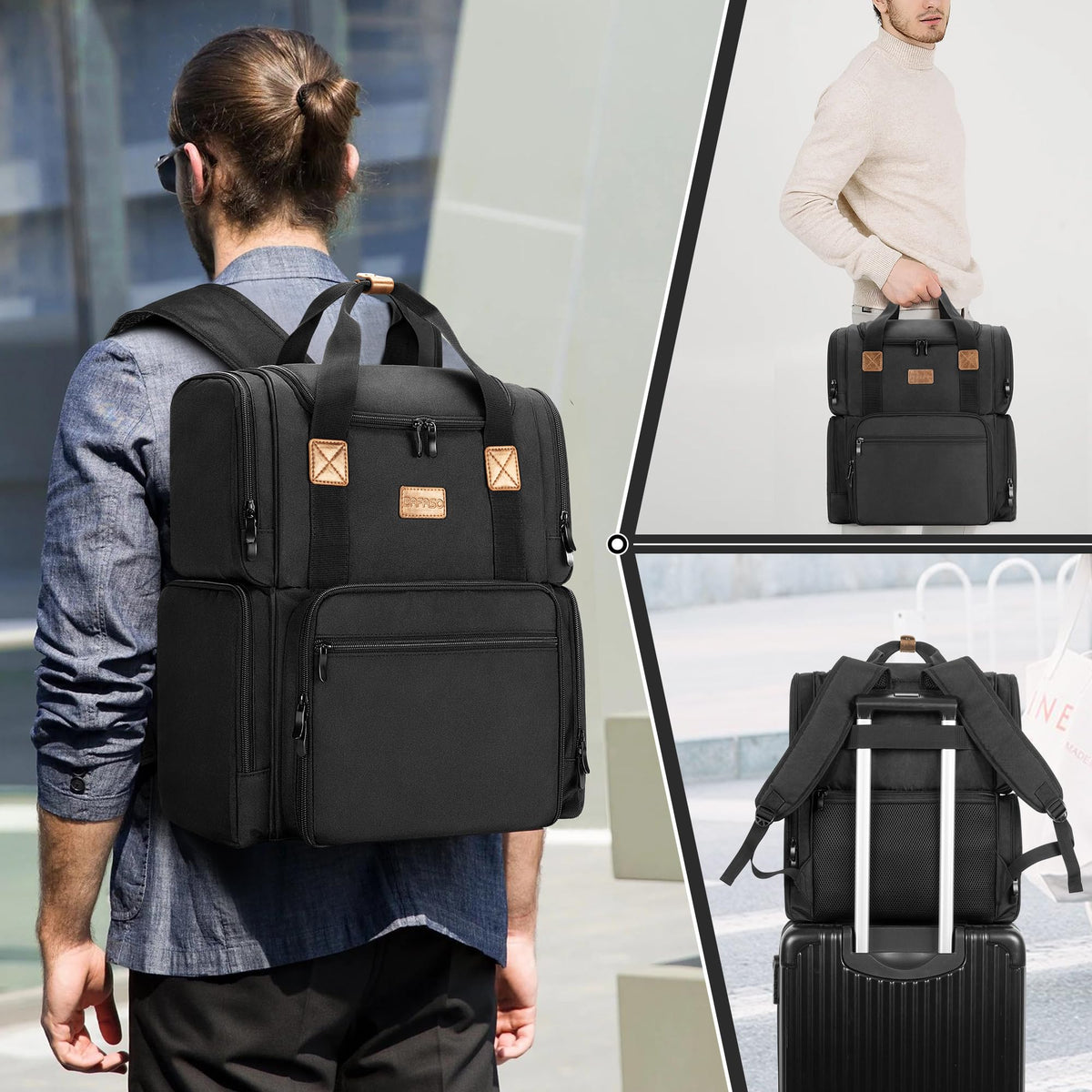 BAFASO tattoo backpack inner divider helps tailor space for larger supplies