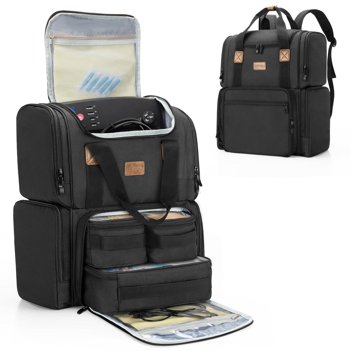 BAFASO tattoo backpack top compartment keeps stencil printer organized for on-site use