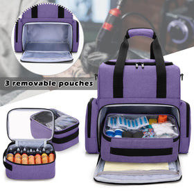 BAFASO tattoo case side pockets organize accessories with elastic bands for quick access
