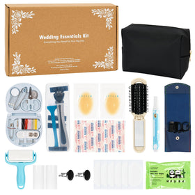 Bafeil Groom Emergency Kit bag open showing compact travel case for wedding day prep.