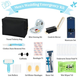 Bafeil Groom Emergency Kit razor set ready for on-the-spot grooming before ceremony.