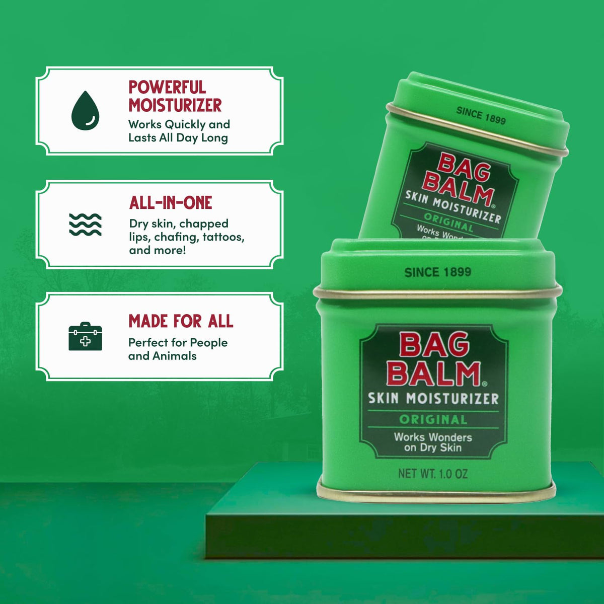 Bag Balm dry skin relief ointment for hands and cuticles on the go.