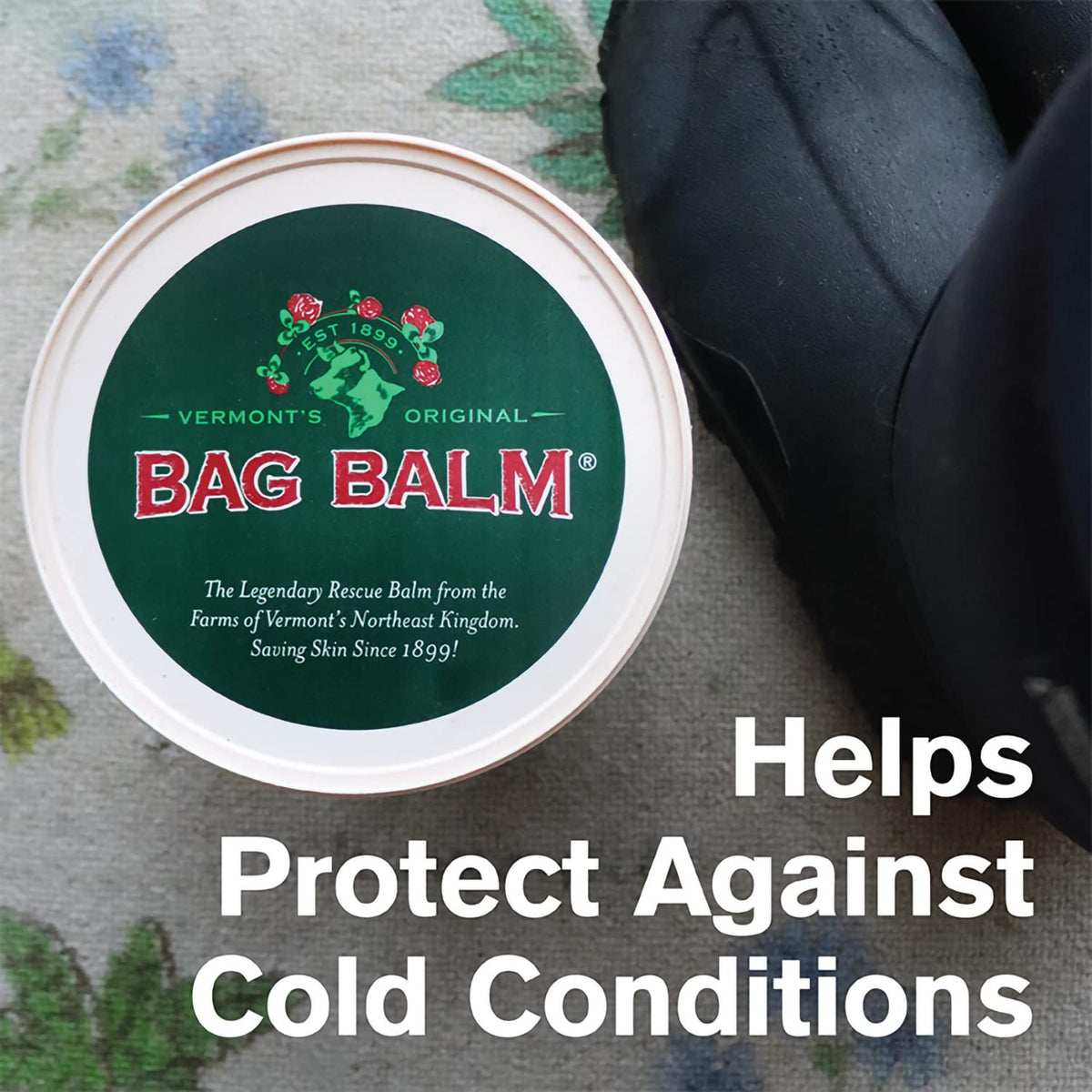 Bag Balm hands application close-up showing smoothing of dry hands and chafed skin.