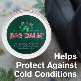 Bag Balm hands application close-up showing smoothing of dry hands and chafed skin.