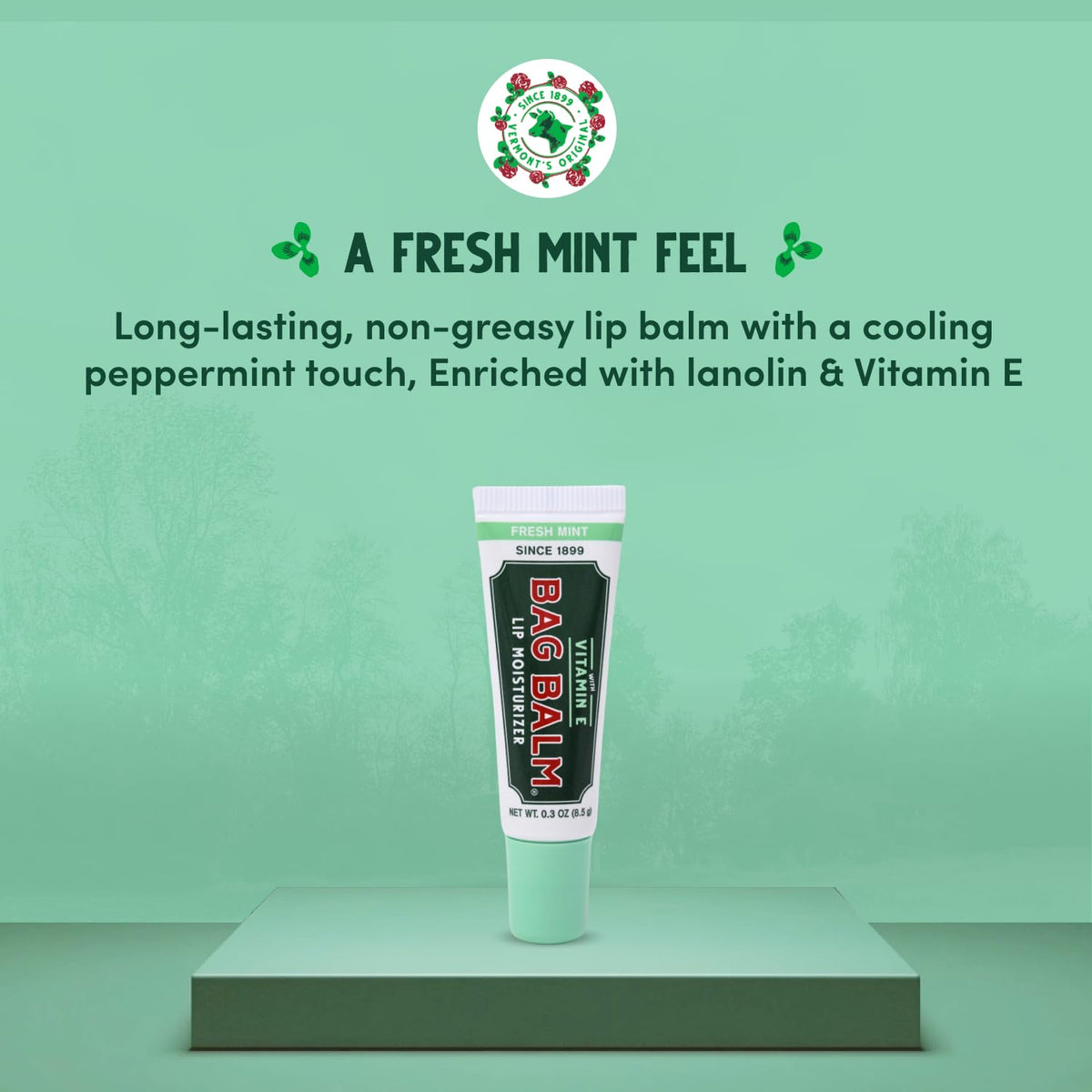 Bag Balm fragrance-free lip balm 0.3oz tube for sensitive lips.
