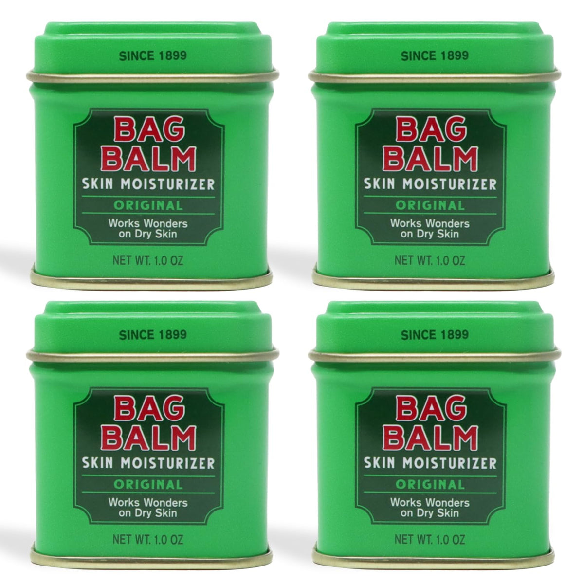 Bag Balm original ointment tin for dry skin relief on the go.
