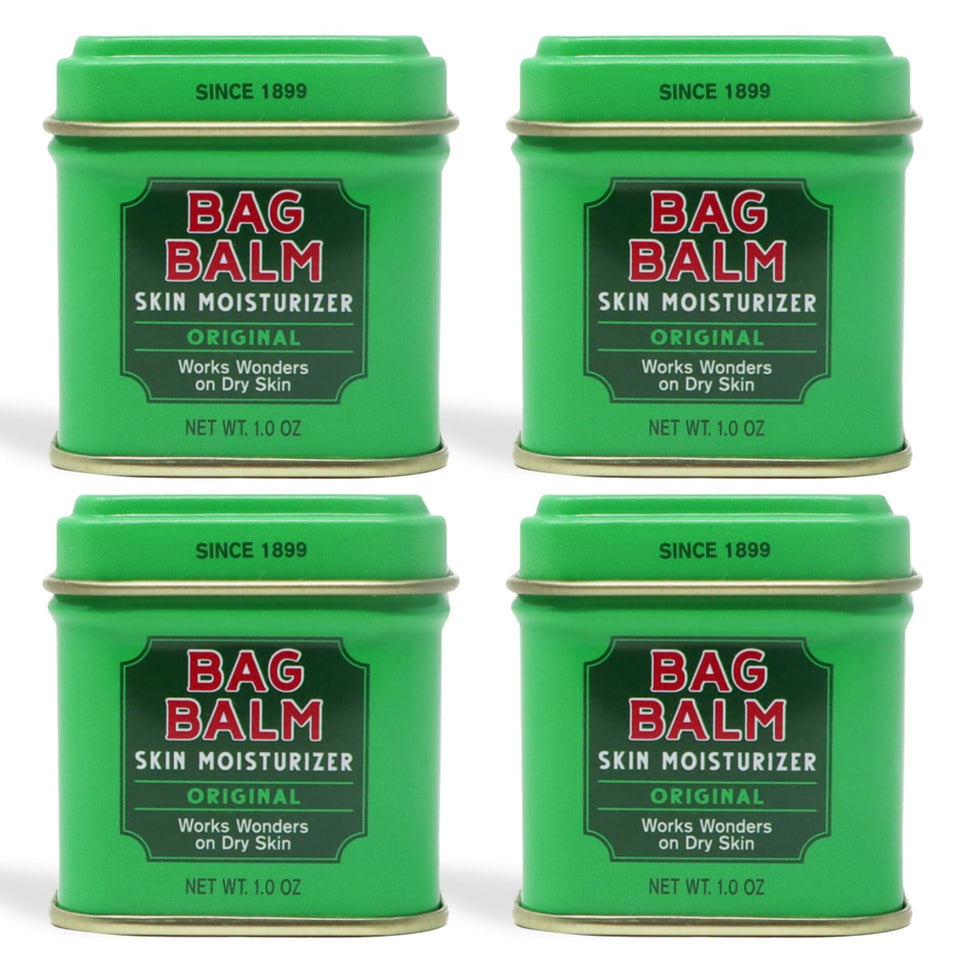 Bag Balm original ointment tin for dry skin relief on the go.