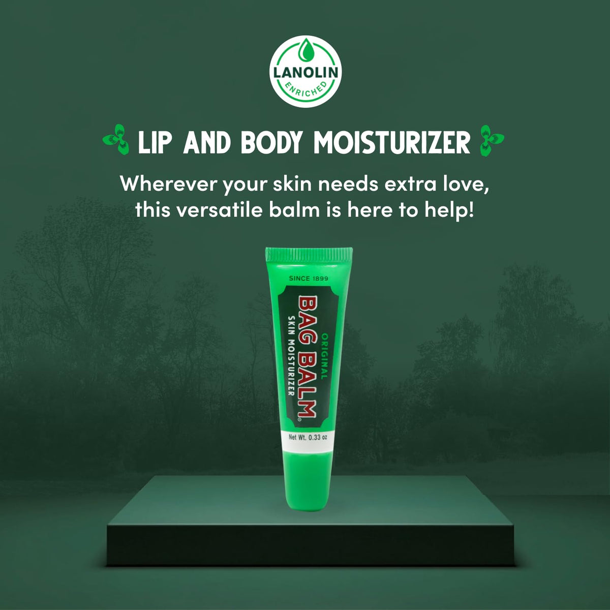 Bag Balm Original paw pads and nose soothing balm.