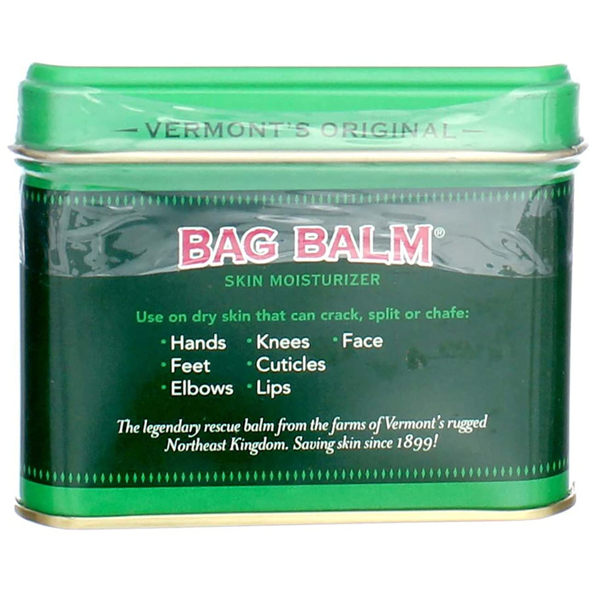 Close-up of Bag Balm texture showing rich moisturizing consistency